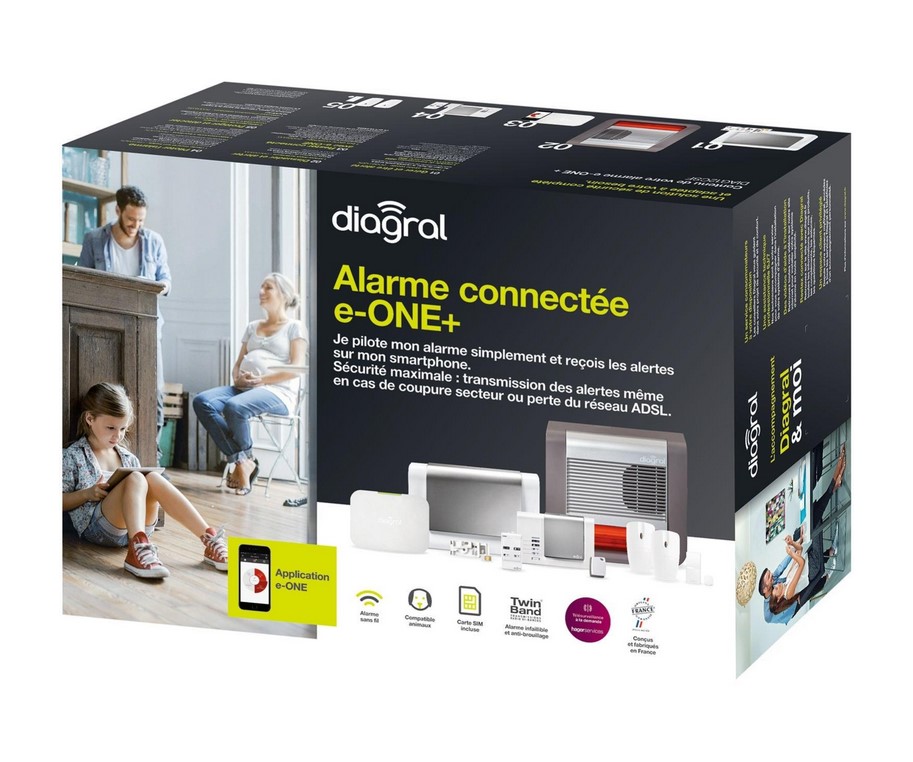 Alarme maison sans fil connecté DIAGRAL Diag12csf avec GSM