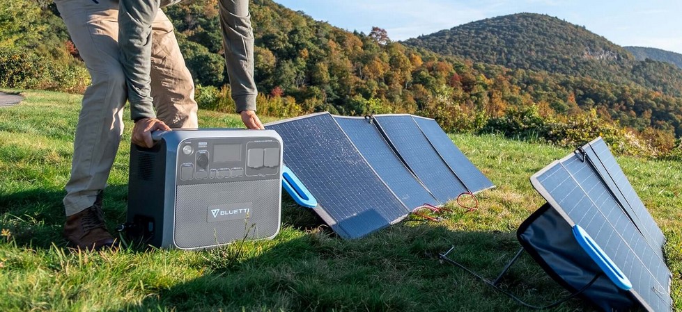 BLUETTI Kit de station énergie AC200P+PV350 kit générateur solaire