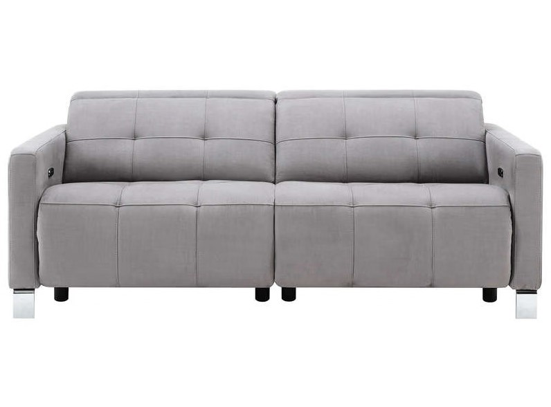 Canapé droit relax électrique 3 places DELARO coloris gris