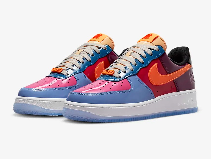 Nike Air Force 1 Low x UNDEFEATED Baskets Basses Polaire/Multicolore/Orange total pour Homme