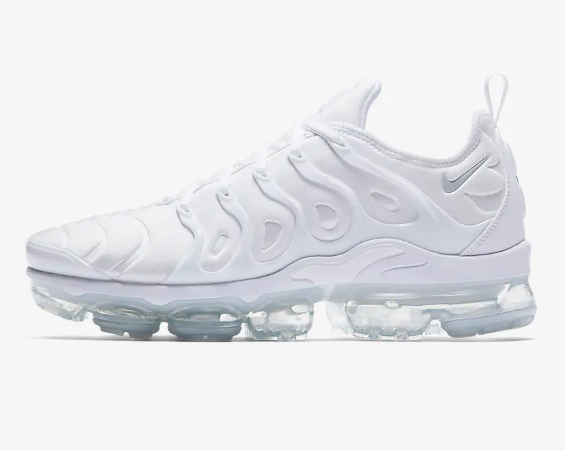 Nike Air VaporMax Plus Baskets Basses Blanc/Platine pur/Blanc