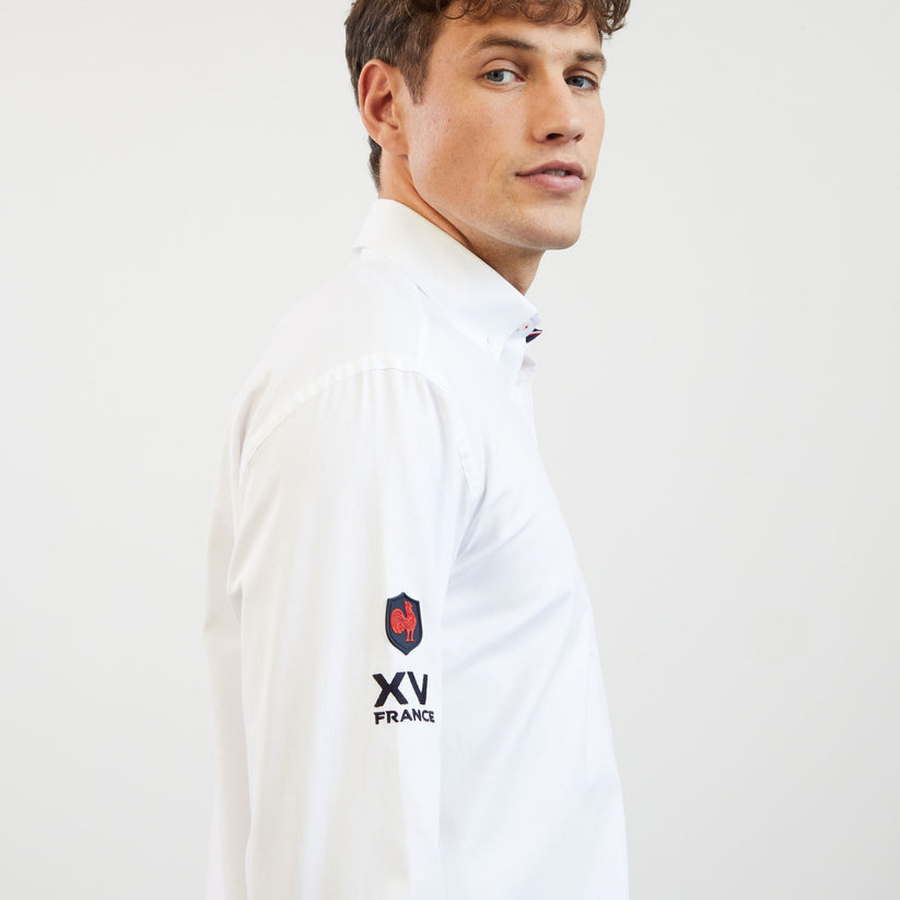 EDEN PARK - Polo Homme Manche longue - XV de France - Bleu Marine