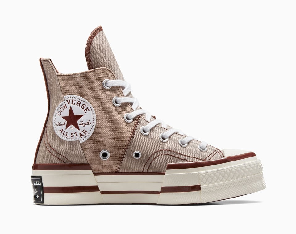 Converse Chuck 70 Plus Baskets Montantes Unisexe Wonder Stone/Chêne rouge/Blanc