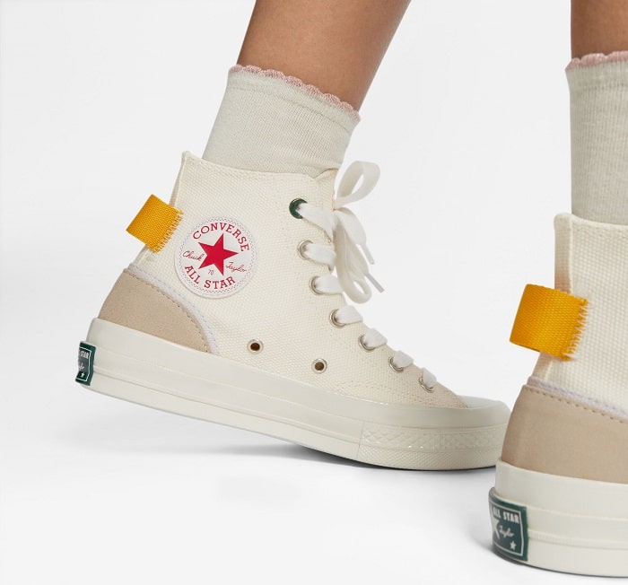 Converse Chuck 70 Baskets Montantes Écru/Rouge/Jaune pour Femme