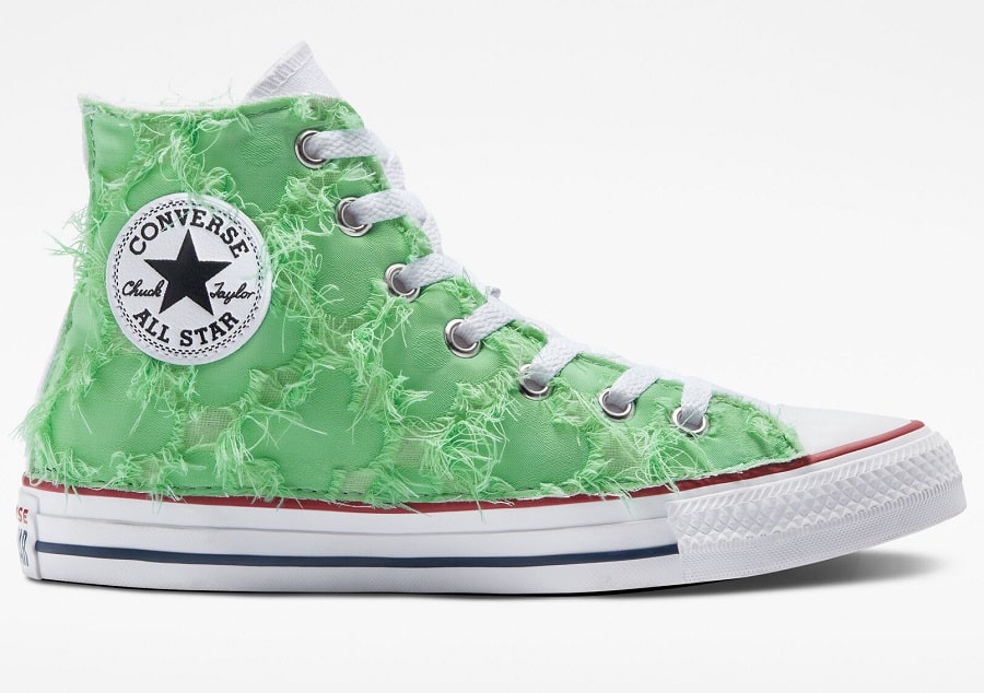 Converse Chuck Taylor All Star Frayed Cotton Baskets Basses Coton Vert Effiloché