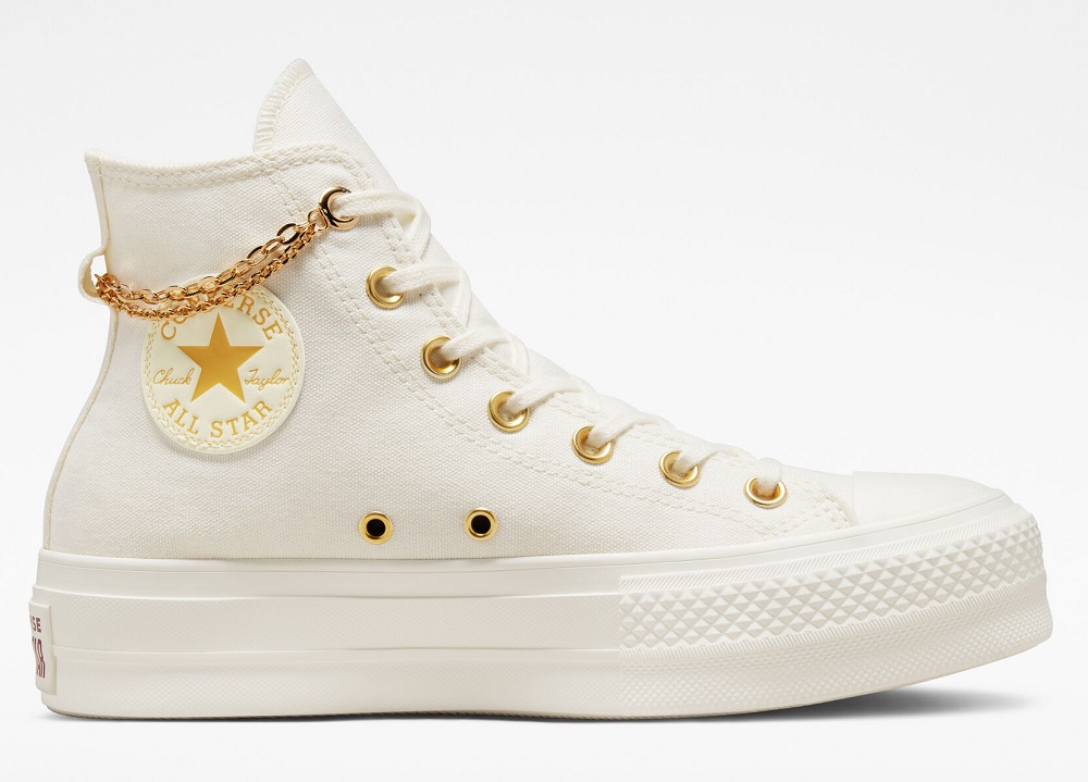 CONVERSE Chuck Taylor All Star Gold Chain Baskets Montantes Aigrette/Jaune friperie