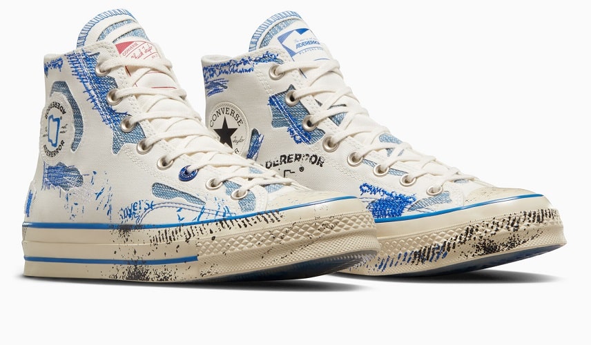 Converse x ADER ERROR Chuck 70 Unisexe Baskets Montantes Blanc/Bleu/Bleu impérial