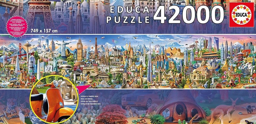 EDUCA Puzzle 42000 Le Tour du monde