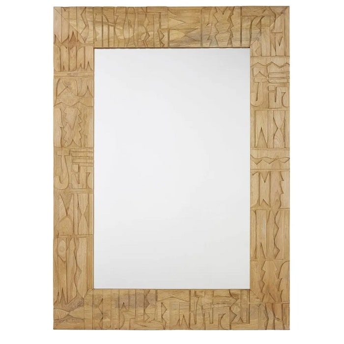 Grand miroir rectangulaire THAIS gravé 121x161 cm - Maisons du Monde