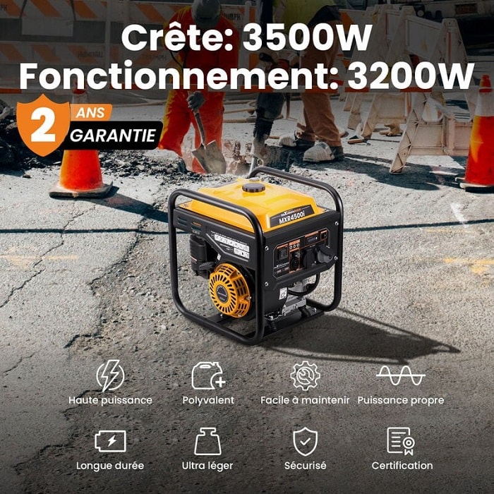 Groupe électrogène Inverter MXR4500i maXpeedingrods 3500W