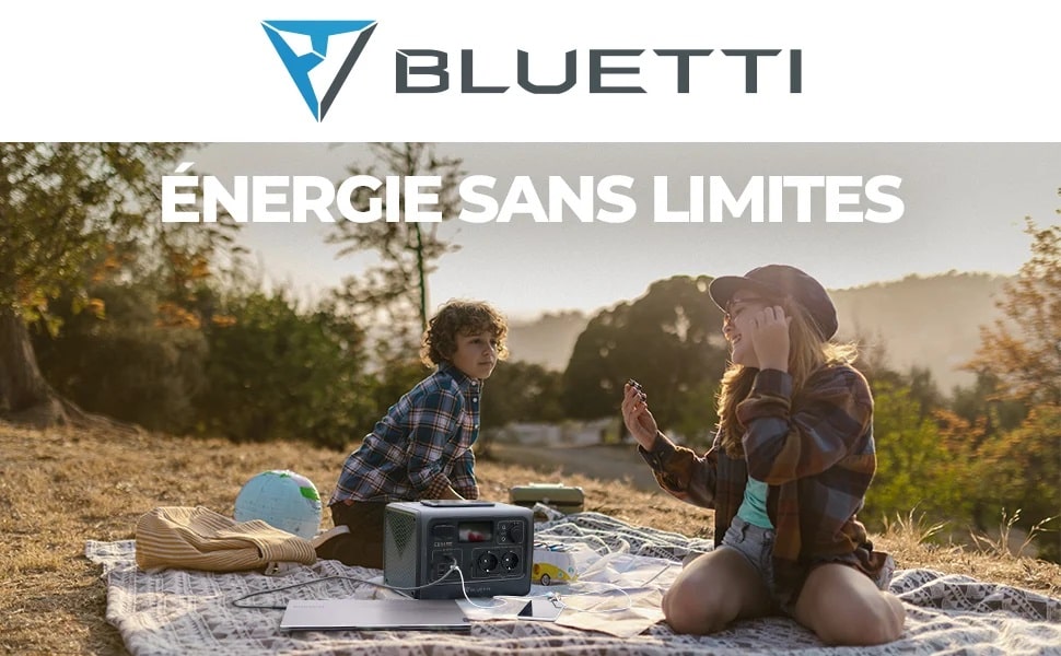BLUETTI Kit de Groupe Electrogène EB55GRAY 537Wh/700W + Panneau Solaire