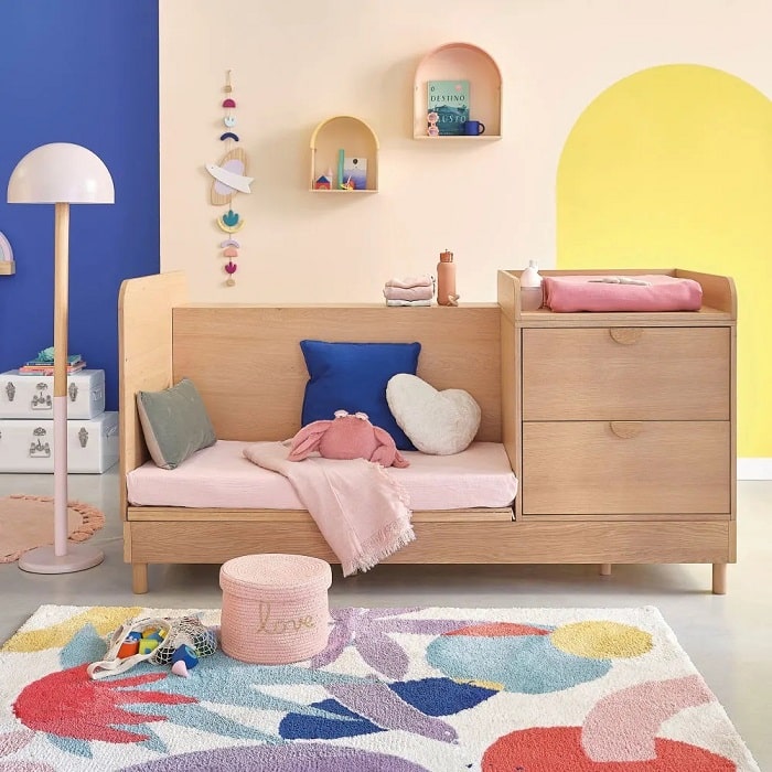 Lit bébé évolutif combiné CALDERA 2 tiroirs L190 cm - Maisons du Monde