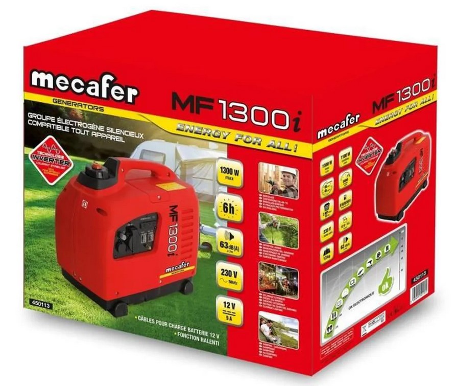 MECAFER Groupe électrogène Inverter 1300W MF1300I