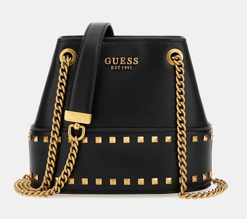 Mini sac seau ISELINE GUESS clous noir