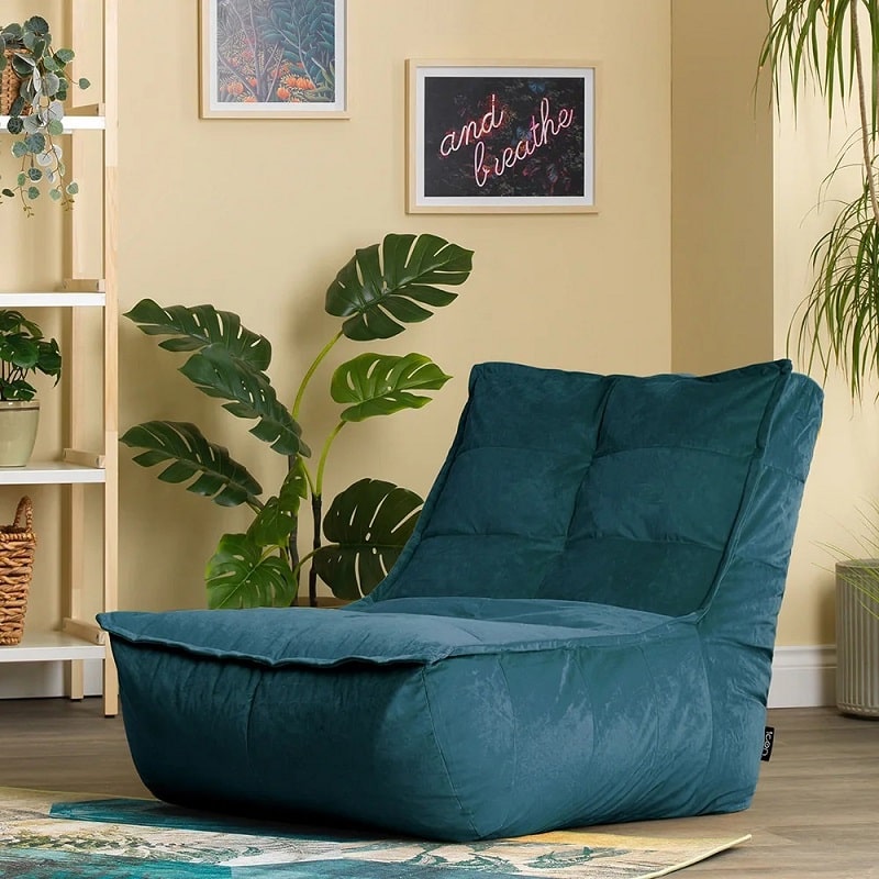 Pouf modulable sofa DOLCE velours 2 pièces vert canard