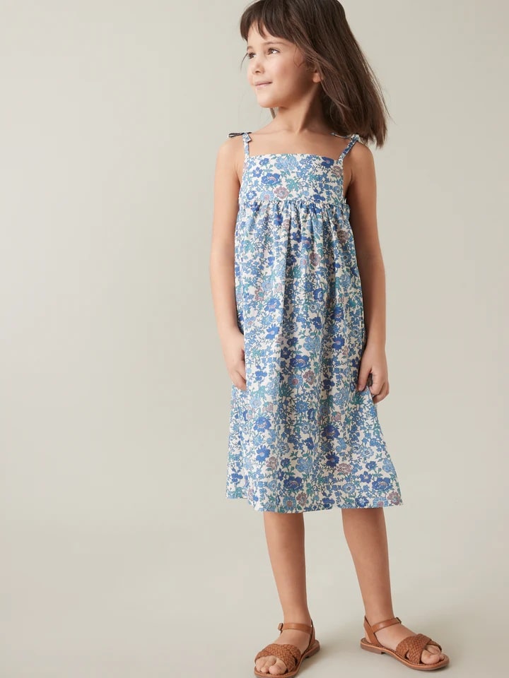 Robe longue Fille Cyrillus en tissu Liberty Pyrethrum-daisy