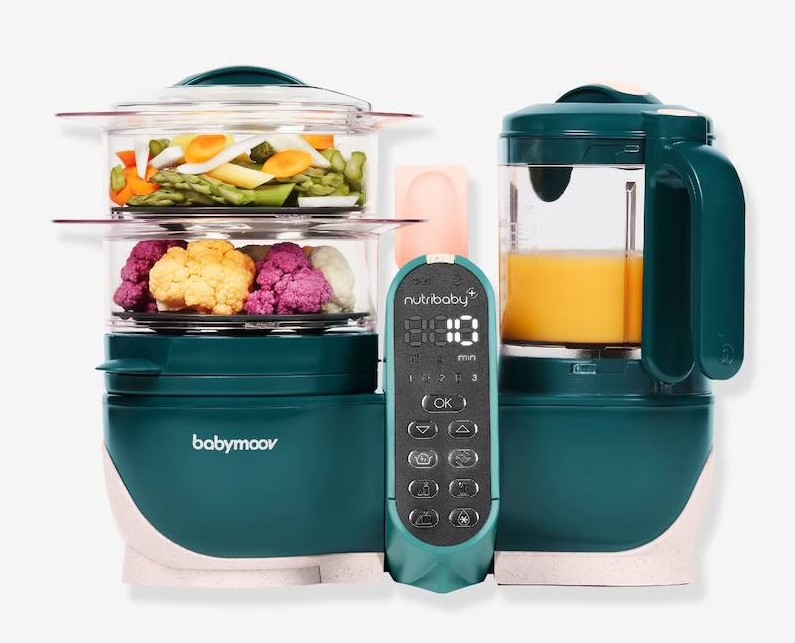 Robot multifonction BABYMOOV Nutribaby+ Préparateur culinaire cuiseur et mixeur opal green
