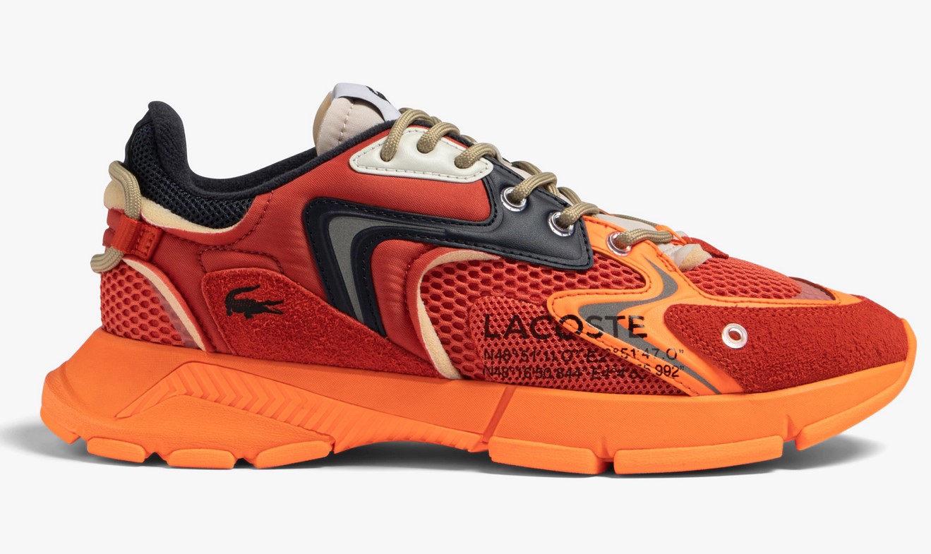 Sneakers L003 NEO Lacoste en textile Red/Orange