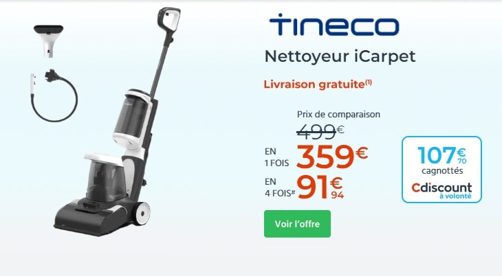 TINECO iCarpet Nettoyeur pour Tapis, Moquettes et Tissus