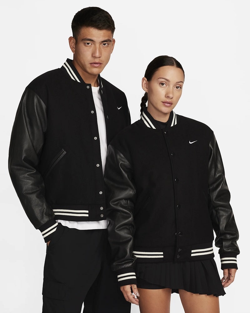 Nike Authentics Veste universitaire Noir/Blanc pour Homme