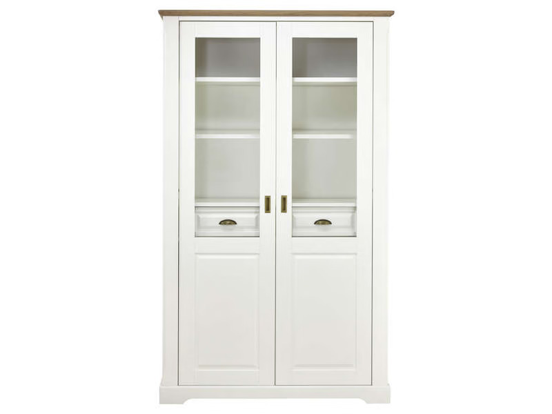 Vitrine 2 portes COTTAGE coloris blanc