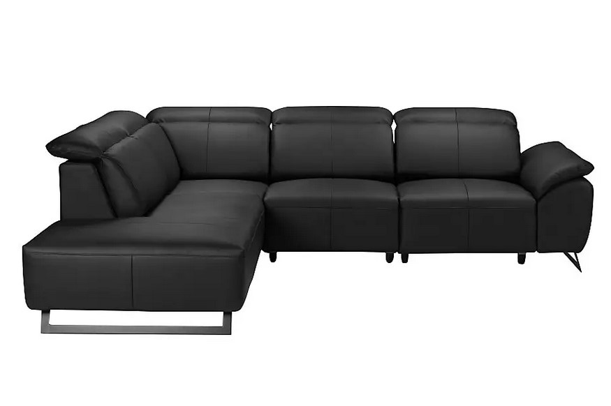 Canapé d'angle gauche CODY cuir Noir