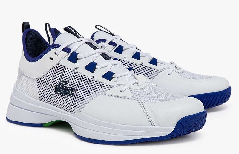 Chaussures de tennis AG-LT21 Lacoste en tissu et matière synthétique Blanc/Bleu pour Homme
