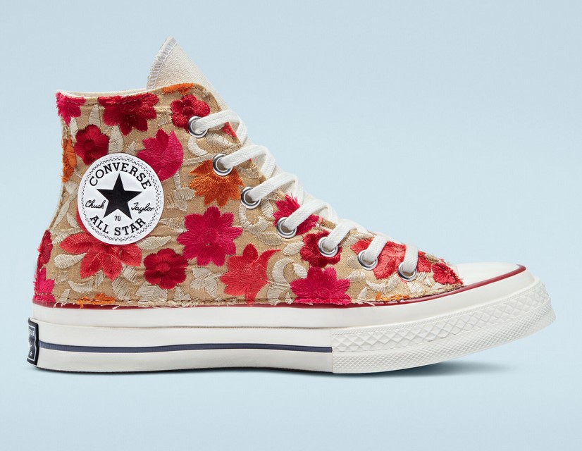 Converse Chuck 70 Embroidered Flowers Baskets Montantes Fleurs brodées