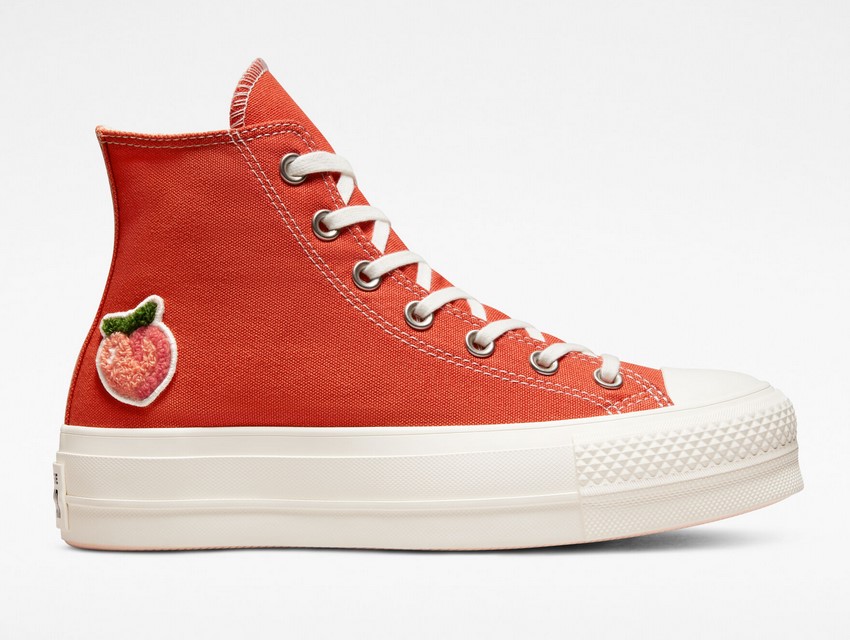 Converse Chuck Taylor All Star Lift Platform Peaches Baskets Montantes Orange mantra/Aigrette/Noir