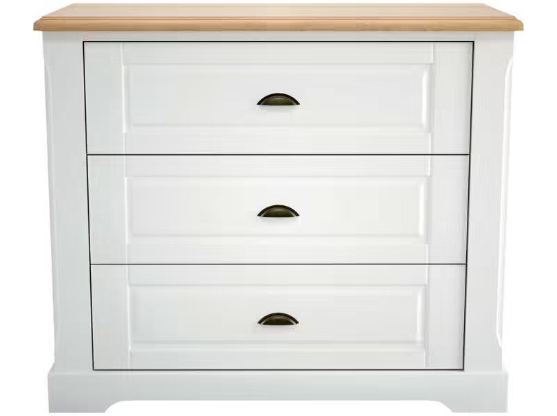 Commode 3 tiroirs BASTIDE coloris blanc