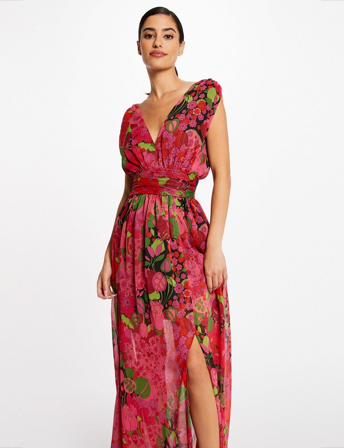 Robe longue évasée MORGAN imprimé floral multicolore