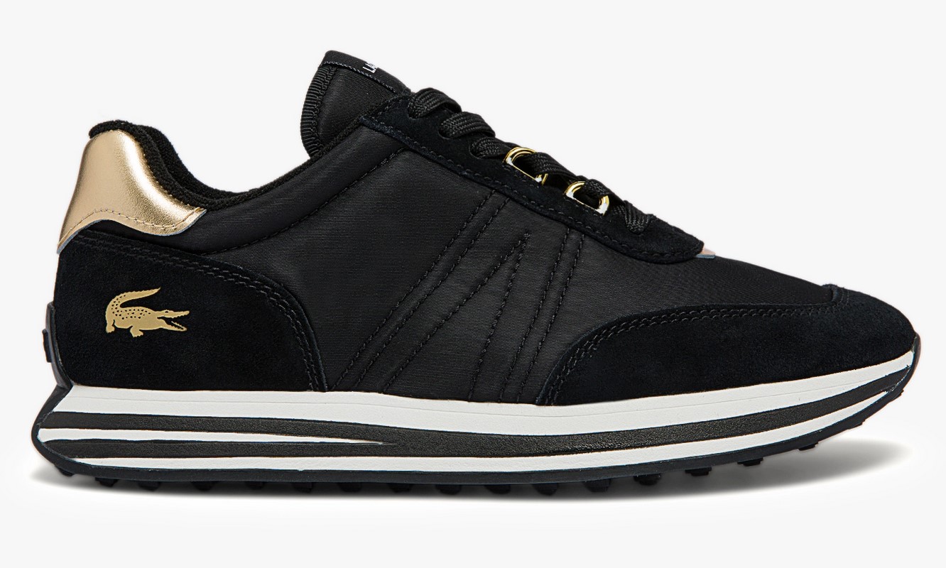 Sneakers L-Spin Textile Gold Accent Lacoste Noir/Doré