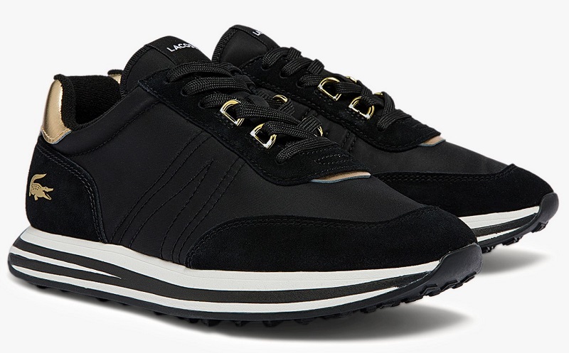 Sneakers L-Spin Textile Gold Accent Lacoste Noir/Doré