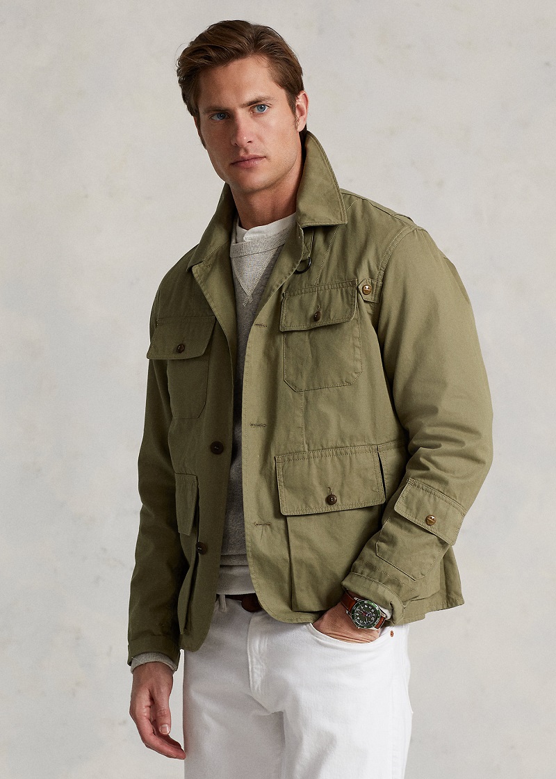 Polo Ralph Lauren Veste de p che Ventile Vert sauge Veste Homme
