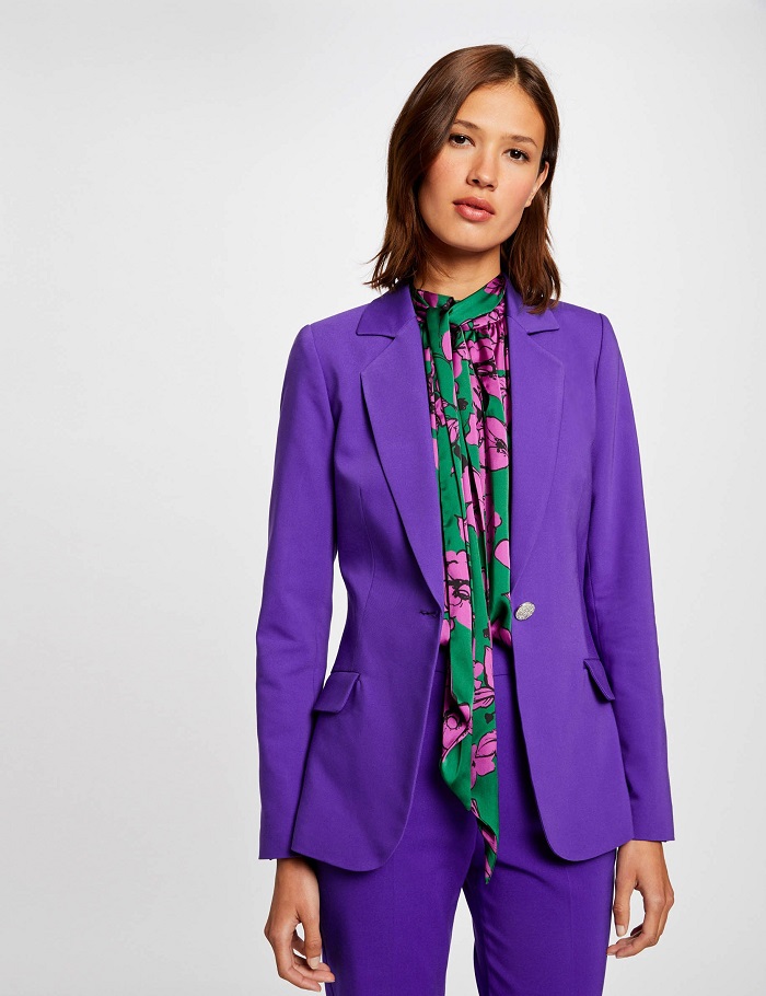 Veste tailleur MORGAN cintrée boutonnée violet