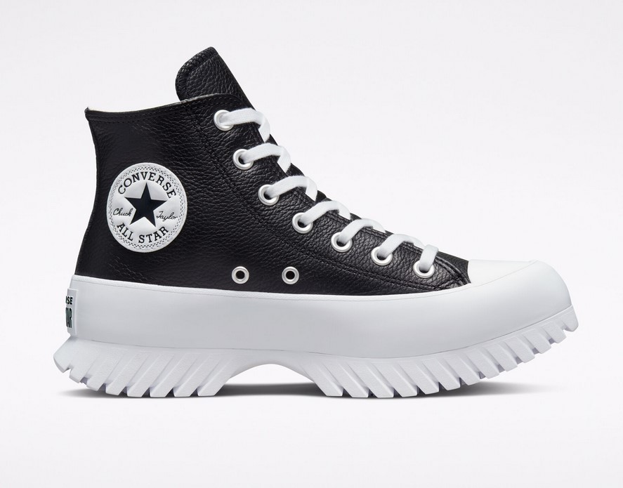 CONVERSE Chuck Taylor All Star Lugged 2.0 Leather unisexe Baskets Montantes Noir/Aigrette/Blanc 