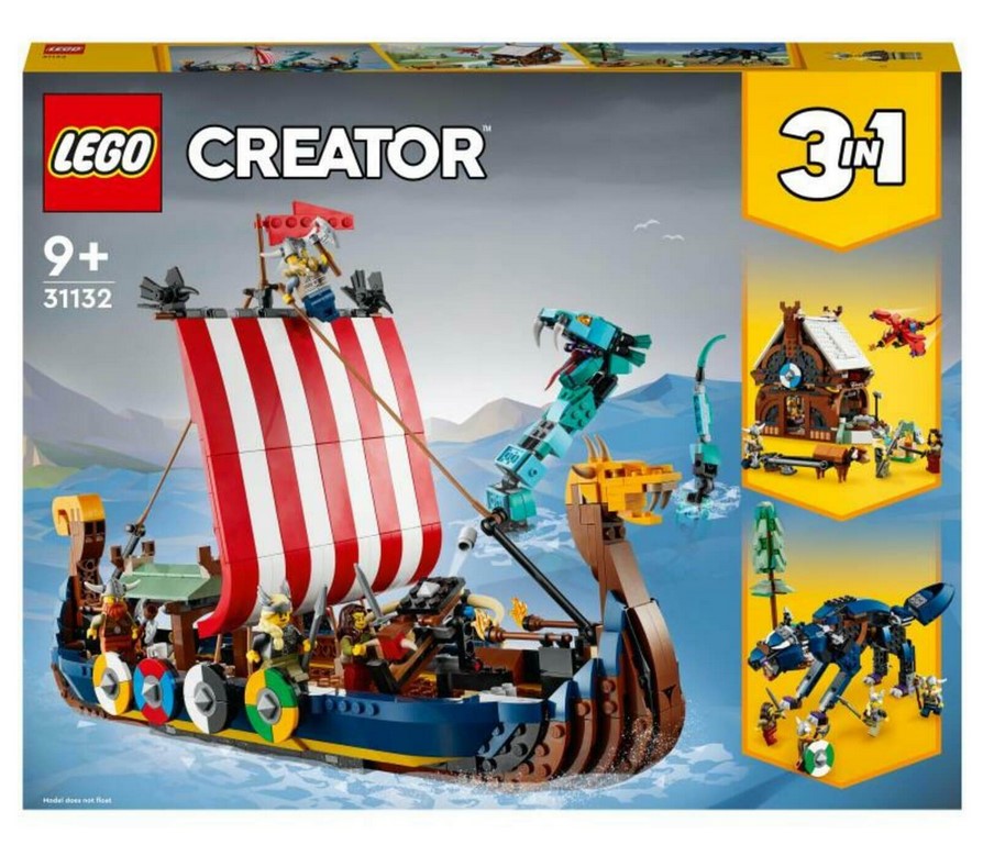 LEGO® CREATOR 3-in-1 31132 - Le Bateau Viking et le Serpent de Midgard