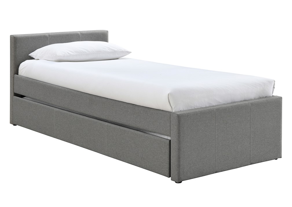 Lit gigogne enfant MACCO tissu gris