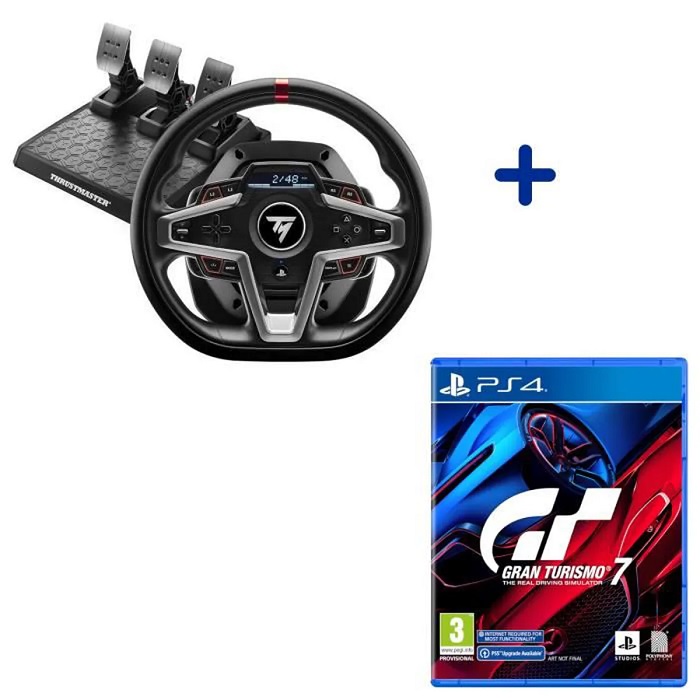 Pack THRUSTMASTER T248 Volant de Course et Pédales Magnétiques, PS5, PS4, PC + Gran Turismo 7