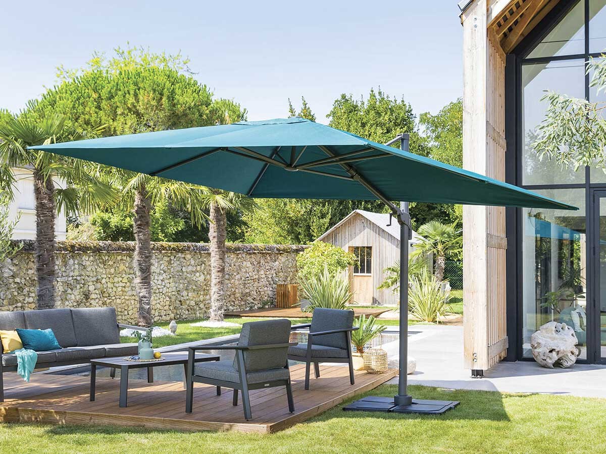 Parasol déporté rectangle ELEA Hespéride 3 x 4 m