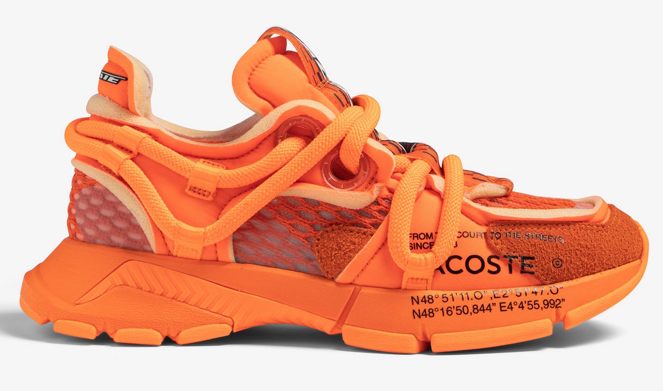 Sneakers L003 Active Runway Femme Lacoste en textile Orange