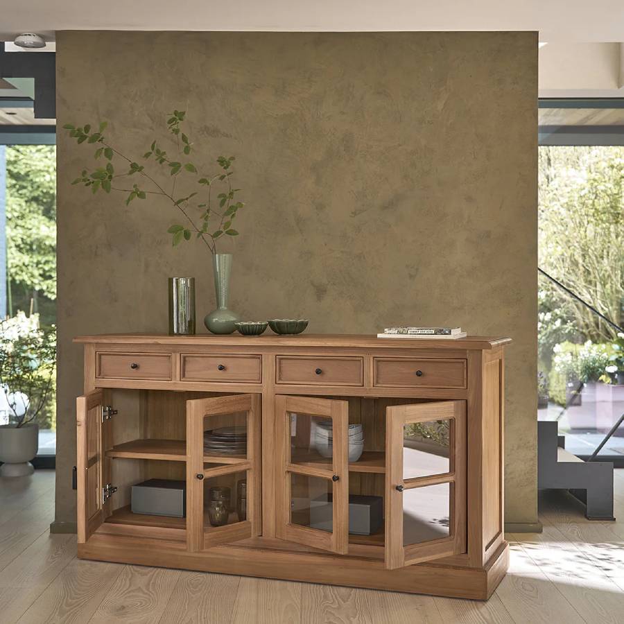 Buffet ADAM en teck massif naturel 160 cm - Berah Getah