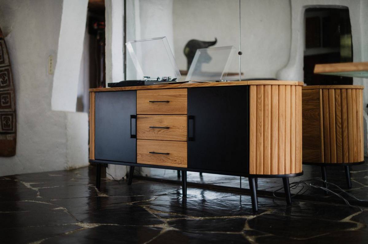 Buffet CANOPÉE 2 portes 180 cm chêne massif de BOBOCHIC