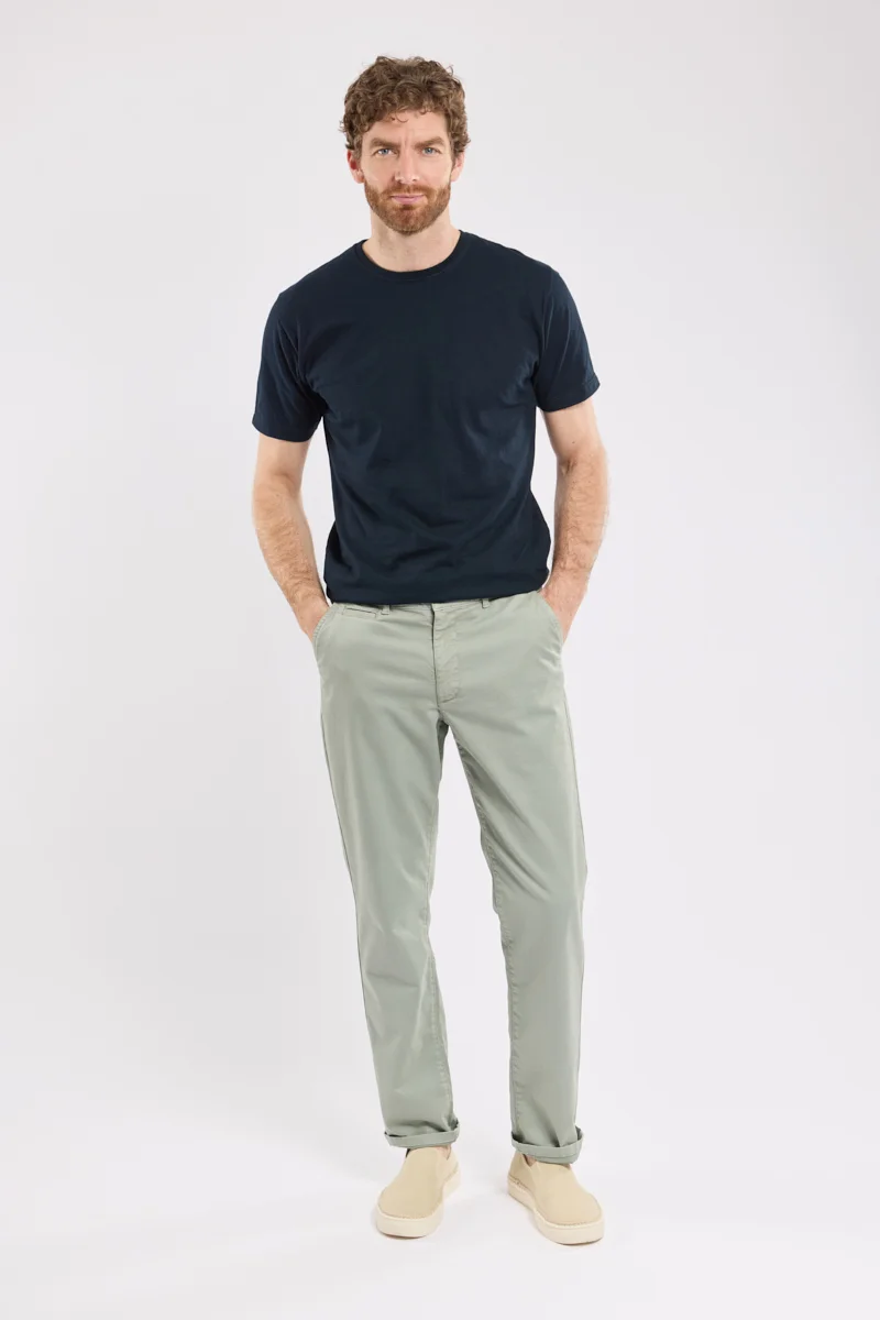 Chino coupe droite Homme Armor-Lux en coton Shadow
