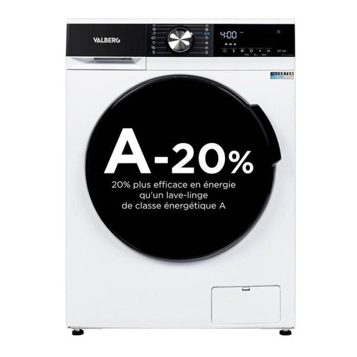 Lave-linge hublot VALBERG WF 1214 A-20 W566C 12 kg - Electro Dépôt