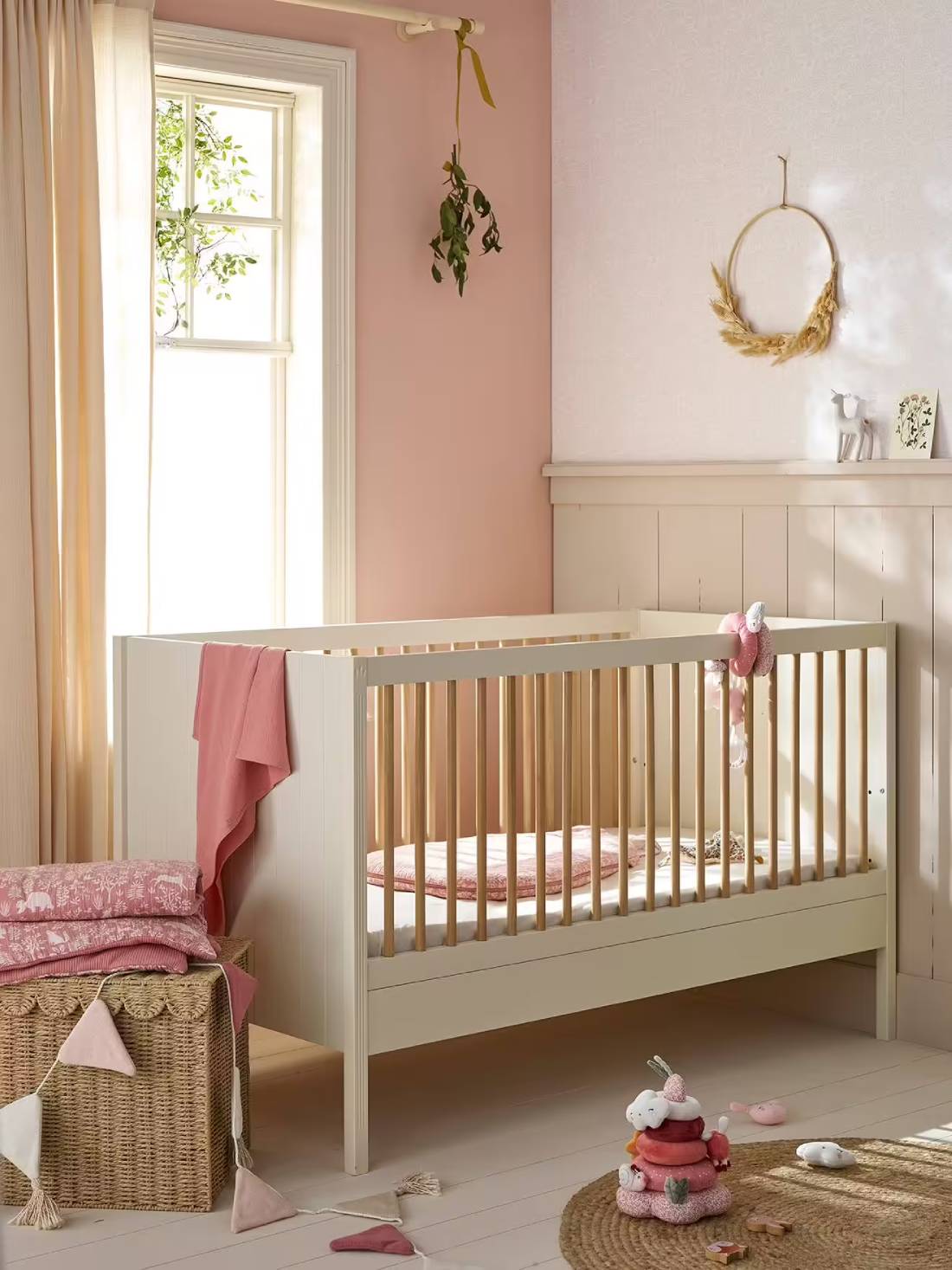 Lit bébé évolutif LIGNE CHAMPÊTRE 70 x 140 cm - Vertbaudet