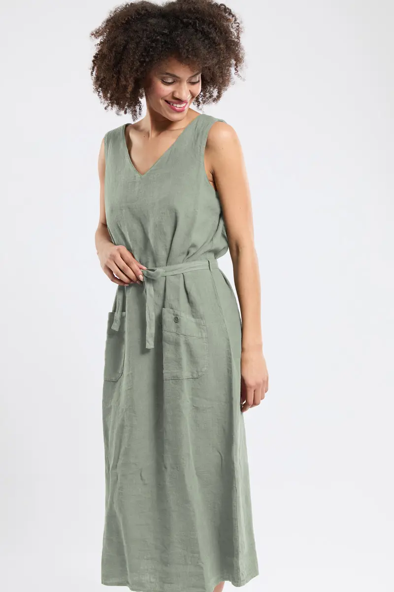 Robe longue Femme Armor Lux en lin Shadow