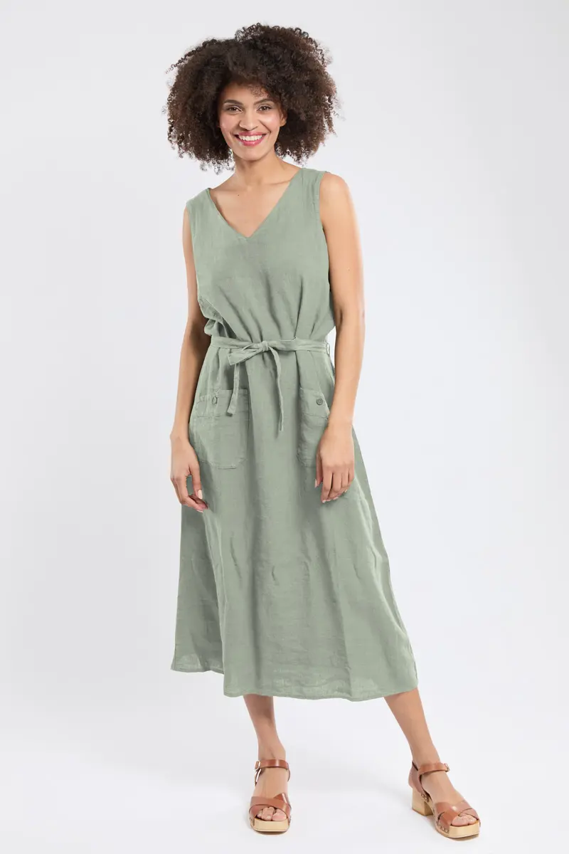 Robe longue Femme Armor Lux en lin Shadow
