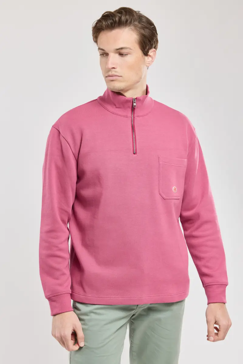 Sweat col camionneur Homme Armor Lux coton épais Malaga E25