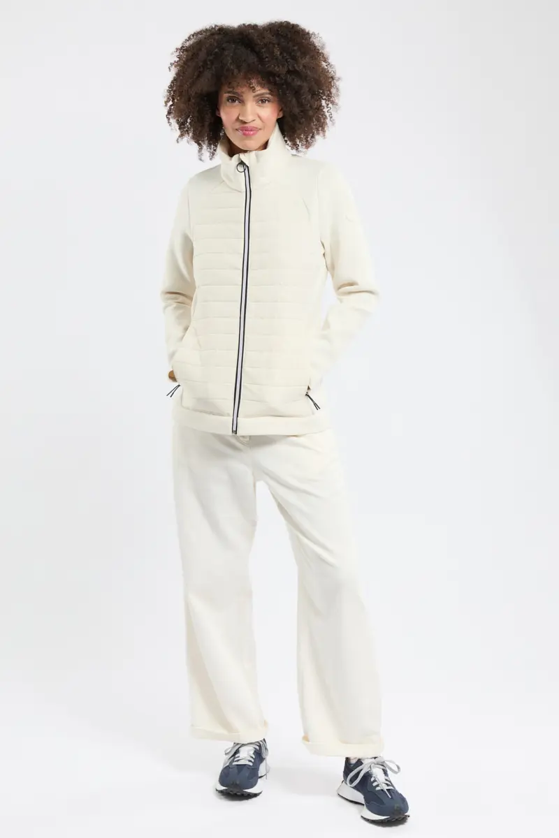 Veste bi-matière MOSSON Femme Armor Lux Blanc Cassé